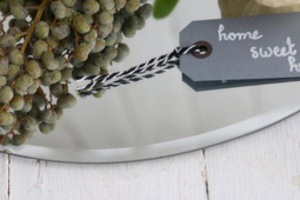 Plateau en Miroir rond, Ø20cm bord biseauté (1 pc)