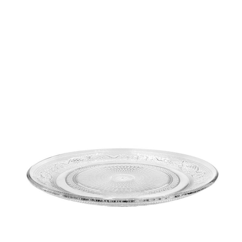 Assiette en verre Tess Ø 18 cm, H. 2 cm, transparente - 6 pièces