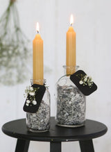 Bougies es de table Anthracite, 110 mm - 7 pcs