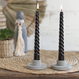 Candles twisted black 19cm high - Packlinq