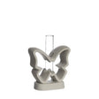 Cement butterfly White glass tube 100x40x140mm 