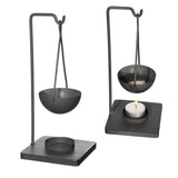 Porte-cube aromatique en métal noir - 2 pcs |Ecolinq.fr