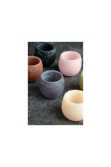 Bol aromatique Blanc parfum de cannelle Ø90x80mm - 6 Pcs