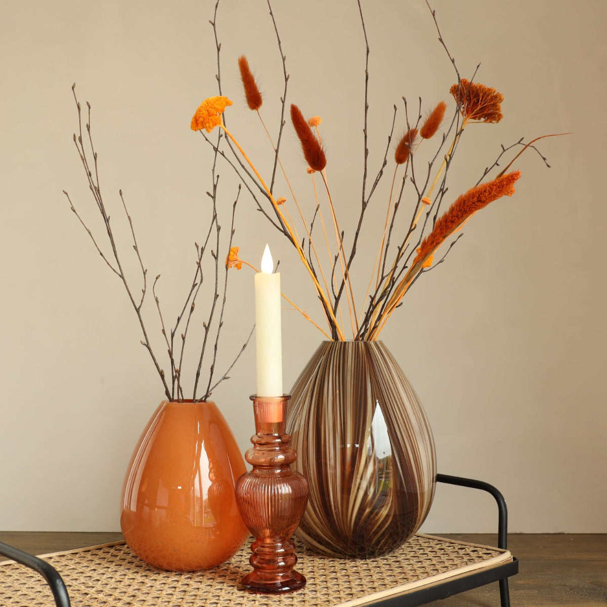 Vase Venice Ambre H: 113 x Ø50 mm - 12 Pcs