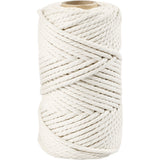Macramé Blanc cassé, L: 55 m, P: 4 mm, 330 g/ 1 Rouleau L