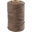 Macramé cord, Light brown, L: 55 mtr, D: 4 mm, 330 g 