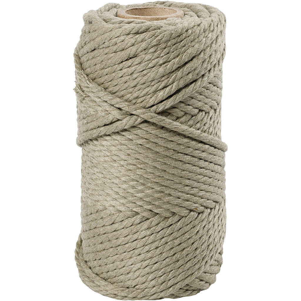 Macramé Vert, L: 55 m, P: 4 mm, 330 g/ 1 Rouleau L