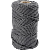 Macramé Gris, L: 55 m, P: 4 mm, 330 g/ 1 Rouleau L