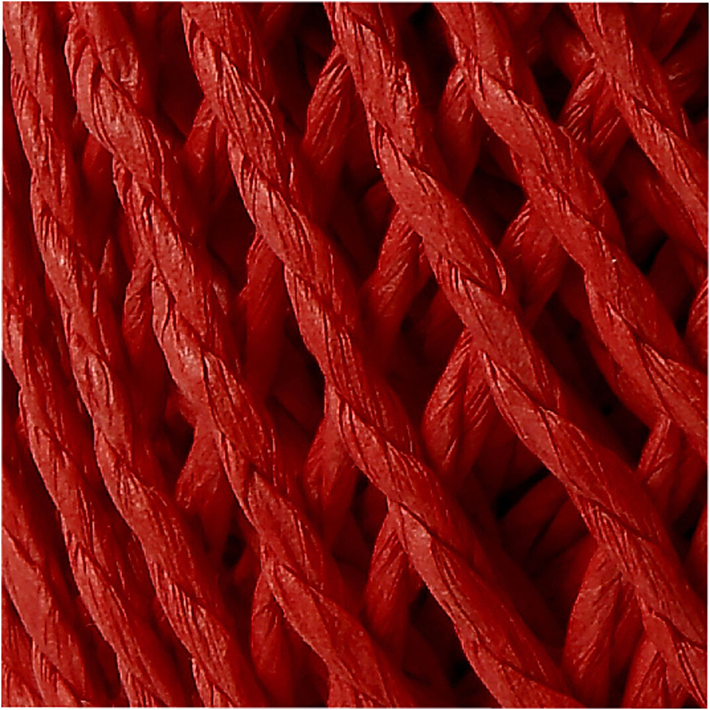 Ficelle en papier Rouge, 2.5 - 3 mm d'épaisseur - 150 gr