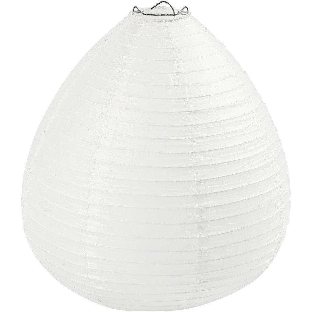 Abat-jout Blanc en Papier, H: 27 cm, P: 25 cm, 1 pc