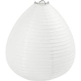 Abat-jout Blanc en Papier, H: 27 cm, P: 25 cm, 1 pc