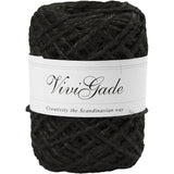 Chanvre naturelle, épaisseur 1 -2 mm, Noir - 30 mtr