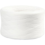 FiL en raphia Blanc, L: 7-8 mm, 100 m/ 1 Rouleau L
