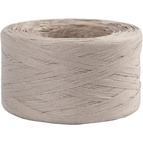Paper raffia yarn, Light grey, W: 7