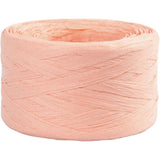 FiL en raphia Rose clair, L: 7-8 mm, 100 m/ 1 Rouleau L