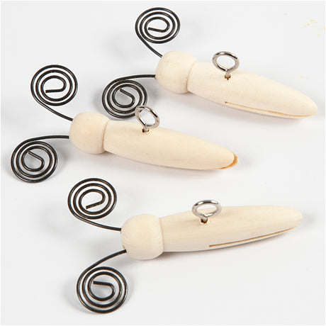 Butterfly Body, L: 5.5 cm, D: 15 mm, pine 