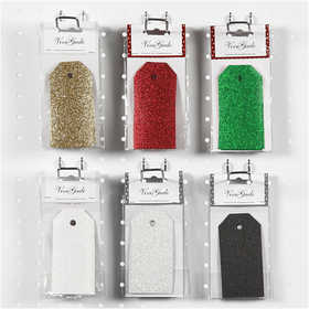 Etiquettes Pailles ettCouleurs diverses, 50x100mm - 6x10 pcs