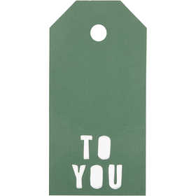 Etiquettes TO YOU Vert, 50x100mm - 15 pcs