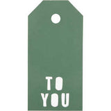 Etiquettes TO YOU Vert, 50x100mm - 15 pcs