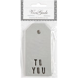 Etiquettes TO YOU Argenté, 50x100mm - 15 pcs