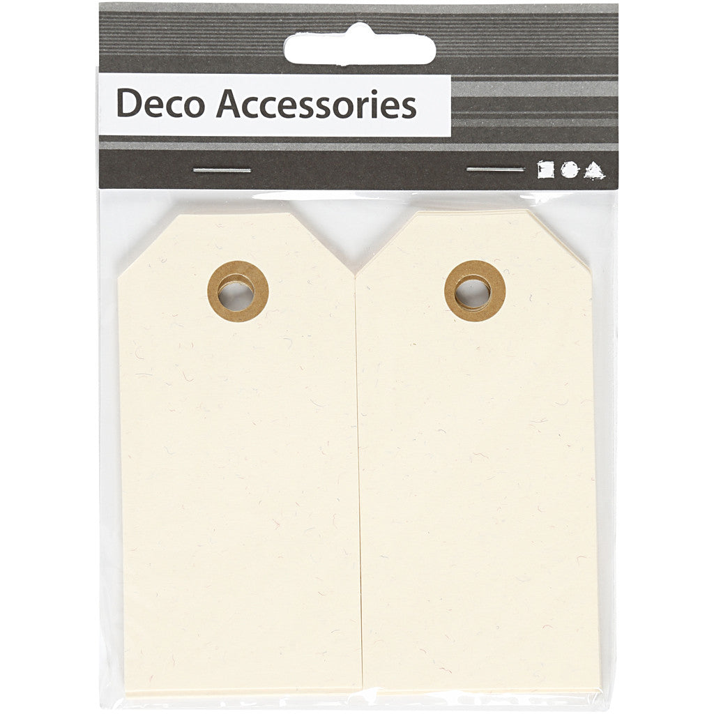 Etiquettes naturelle, 50x100mm - 20 pcs