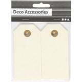 Etiquettes naturelle, 50x100mm - 20 pcs