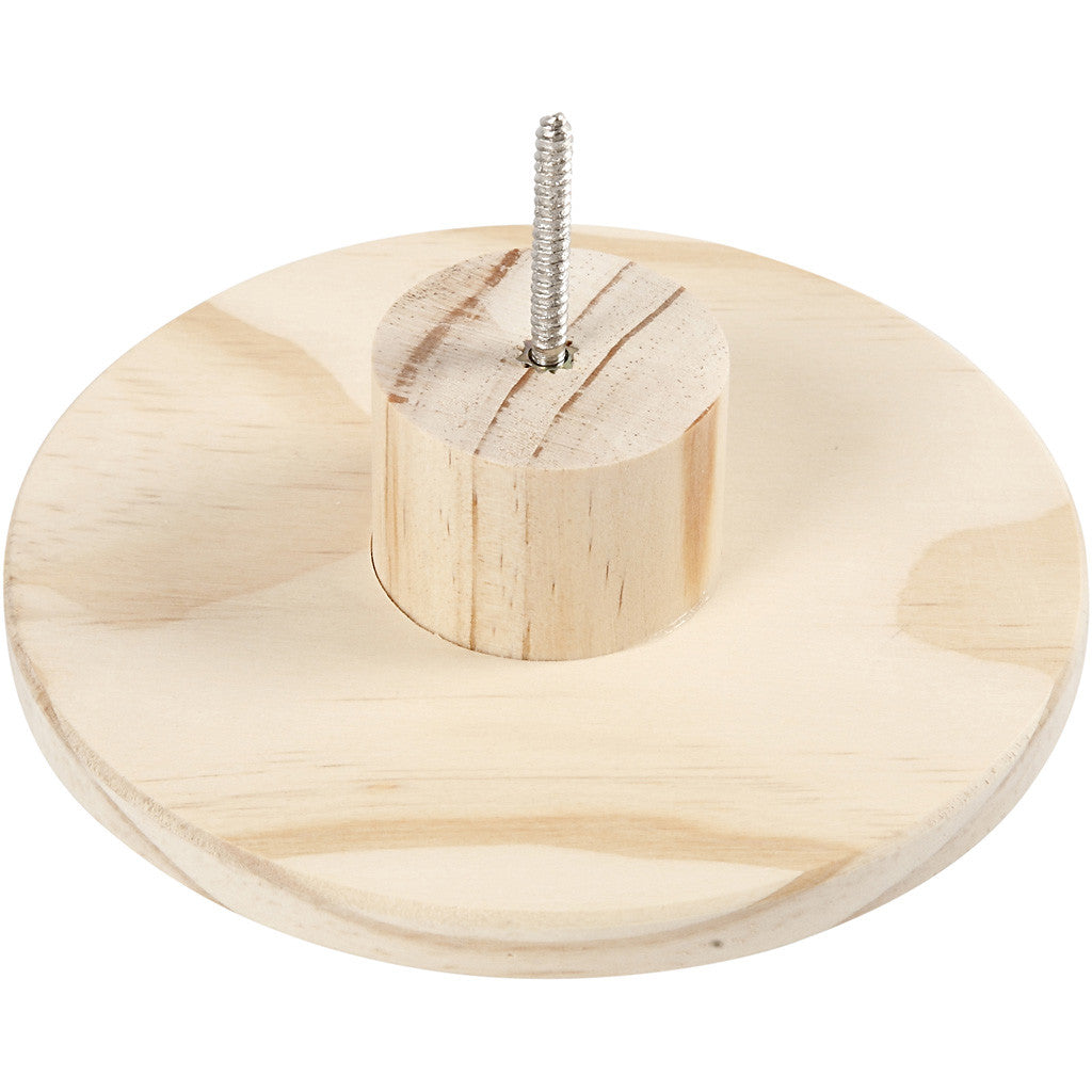 Crochet vêtements rond, P: 15 cm, profondeur 4.5 cm, pin