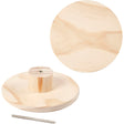 Coat Hook, round, D: 15 cm, depth 4.5 cm, pine 
