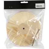 Crochet vêtements rond, P: 15 cm, profondeur 4.5 cm, pin