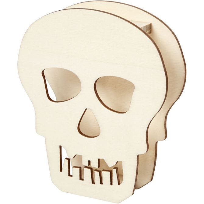 Crâne, H: 13,5 cm, prof. 3 cm, L: 11,5 cm, 1 pièce