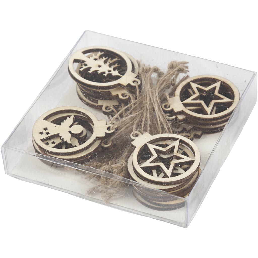 Décoration de NoëL suspension, P: 3 cm, épaisseur 2,7 mm