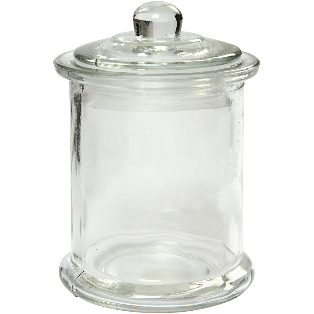 Jar with lid, H: 14,5 cm, D: 8 cm 