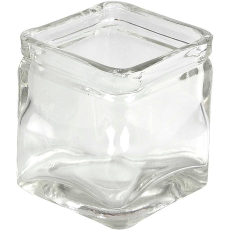 Square Candle Holder, H: 80mm, size 75x75mm 