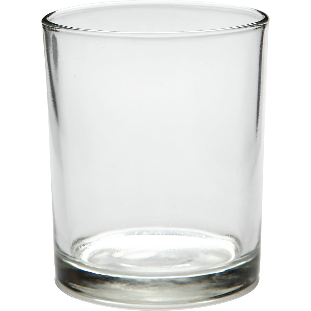 Porte-Bougies e en verre, H: 8,4 cm, P: 7 cm, 240 ml, 12 pc