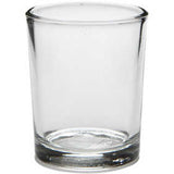 Porte-Bougies e en verre, H: 6,5 cm, P: 4,5 cm, 4 pc
