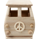 Minibus, taille 17x10x13 cm, pin, paulownia - 1 pc
