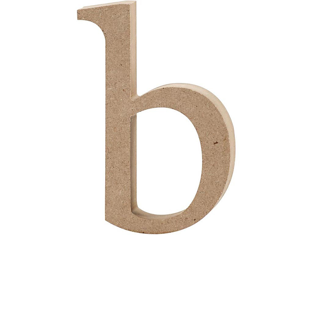 Lettre: w, H: 13 cm, épaisseur 2 cm, MDF - 1 pc