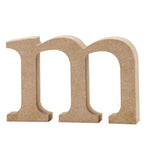 Lettre: m, H: 8 cm, épaisseur 2 cm, MDF - 1 pc