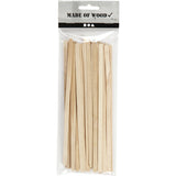Long bâtons de glâce, fin, L: 19 cm, L: 6 mm, bouleau