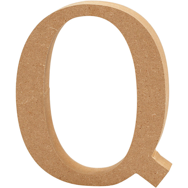 Letter Q, H: 13 cm, thickness 2 cm, MDF 