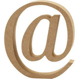 Symbole: @, H: 13 cm, épaisseur 2 cm, MDF - 1 pc