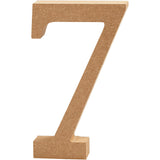 Chiffre: 7, H: 13 cm, épaisseur 2 cm, MDF - 1 pc