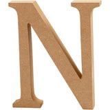 Letter N, H: 8 cm, thickness 1.5 cm, MDF 