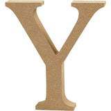 Lettre: Y, H: 8 cm, épaisseur 1.5 cm, MDF - 1 pc