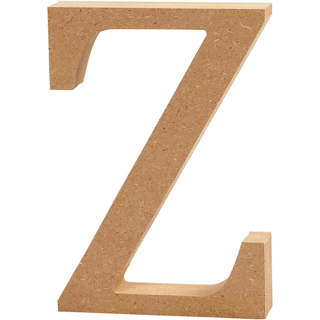 Letter Z, H: 8 cm, thickness 1.5 cm, MDF 