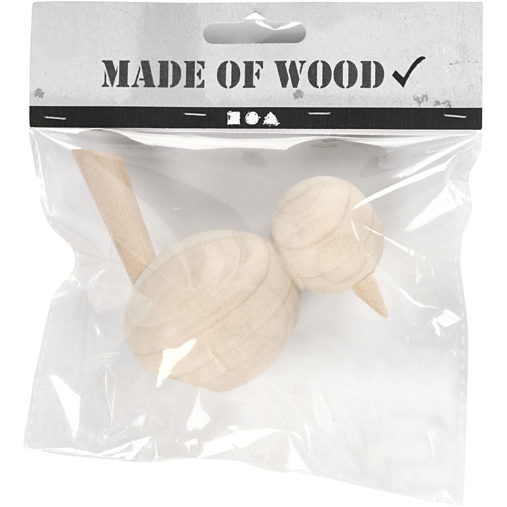 Oiseaux, H: 7,6 cm, bois de peuplier, 1pc