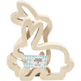 Lapins, H: 14 cm, L: 13 cm, contreplaqué - 2 pcs