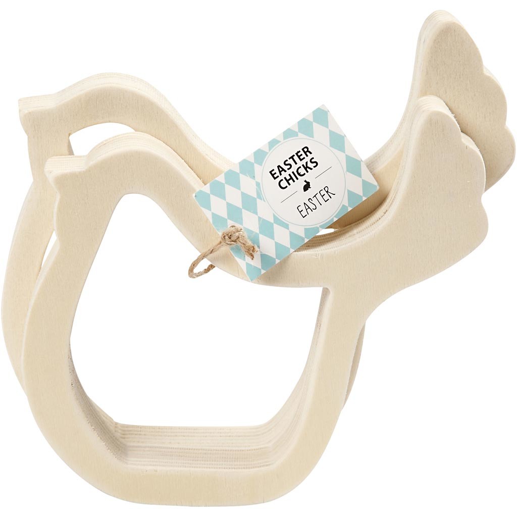 Silhouettde poussins, H: 13 cm, L: 13 cm - 2 pcs