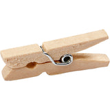 Clothes Pegs, L: 30 mm, W: 3 mm, birch 
