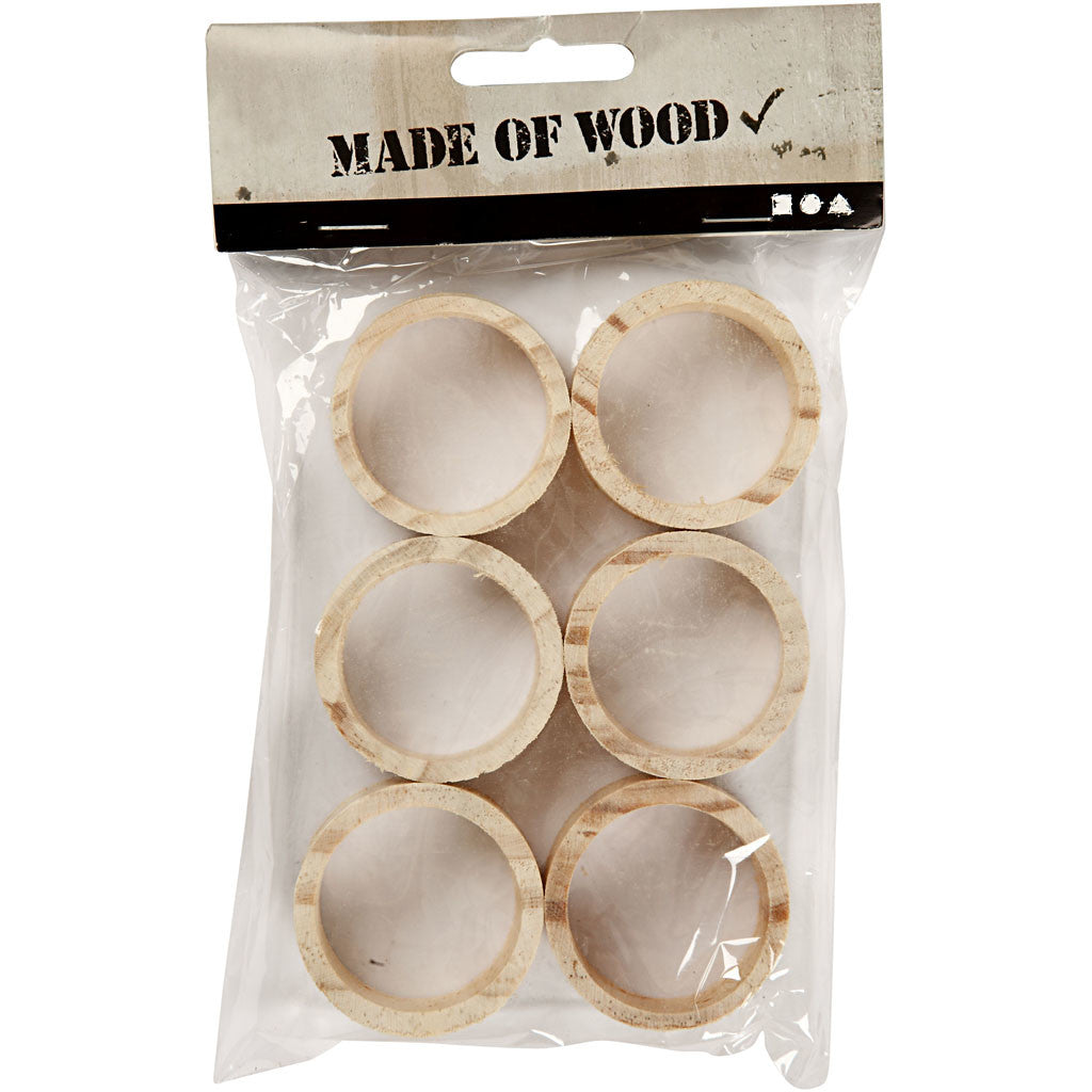 Ronds de Serviettes e, P: 35 mm, L: 20 mm, pin - 6 pcs